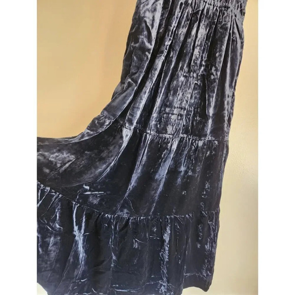 NWT Anthropologie The Somerset Maxi Dress Velvet Edition Size XXS Navy #NA414 - Picture 5 of 11